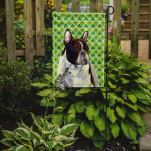 Load image into Gallery viewer, French Bulldog St. Patrick's Day Shamrock Portrait Garden Flag – Decorative Outdoor Yard Flag