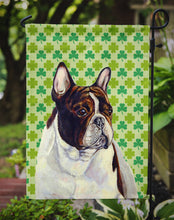 Load image into Gallery viewer, French Bulldog St. Patrick's Day Shamrock Portrait Garden Flag – Decorative Outdoor Yard Flag