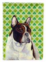 Load image into Gallery viewer, French Bulldog St. Patrick's Day Shamrock Portrait Garden Flag – Decorative Outdoor Yard Flag