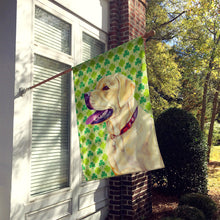 Load image into Gallery viewer, Labrador St. Patrick's Day Shamrock Portrait Flag Canvas House Size