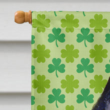 Load image into Gallery viewer, Schipperke St. Patrick's Day Shamrock Portrait Flag Canvas House Size