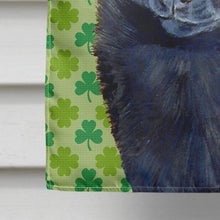 Load image into Gallery viewer, Schipperke St. Patrick's Day Shamrock Portrait Flag Canvas House Size