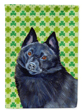 Load image into Gallery viewer, Schipperke St. Patrick's Day Shamrock Portrait Flag Canvas House Size