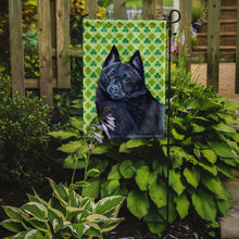 Load image into Gallery viewer, Schipperke St. Patrick's Day Shamrock Portrait Garden Flag – Decorative Outdoor Yard Flag
