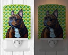 Load image into Gallery viewer, French Bulldog St. Patrick's Day Shamrock Portrait Ceramic Night Light LH9205CNL