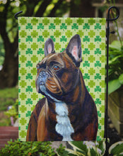 Load image into Gallery viewer, French Bulldog St. Patrick's Day Shamrock Portrait Garden Flag – Decorative Outdoor Yard Flag