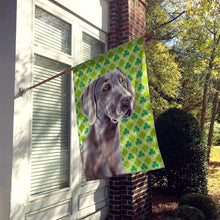 Load image into Gallery viewer, Weimaraner St. Patrick's Day Shamrock Portrait Flag Canvas House Size
