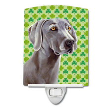 Load image into Gallery viewer, Weimaraner St. Patrick's Day Shamrock Portrait Ceramic Night Light LH9206CNL