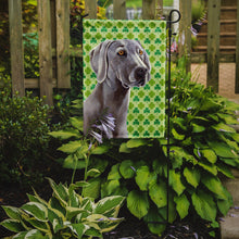 Load image into Gallery viewer, Weimaraner St. Patrick's Day Shamrock Portrait Garden Flag – Decorative Outdoor Yard Flag