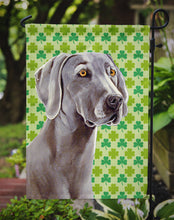 Load image into Gallery viewer, Weimaraner St. Patrick's Day Shamrock Portrait Garden Flag – Decorative Outdoor Yard Flag