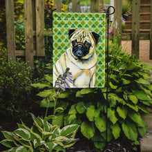 Load image into Gallery viewer, Pug St. Patrick's Day Shamrock Portrait Garden Flag – Decorative Outdoor Yard Flag