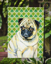 Load image into Gallery viewer, Pug St. Patrick's Day Shamrock Portrait Garden Flag – Decorative Outdoor Yard Flag