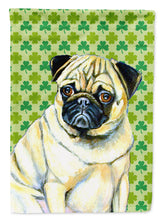 Load image into Gallery viewer, Pug St. Patrick's Day Shamrock Portrait Garden Flag – Decorative Outdoor Yard Flag