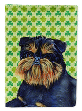Load image into Gallery viewer, Brussels Griffon St. Patrick's Day Shamrock Portrait Flag Canvas House Size