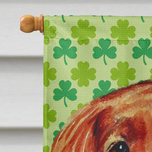 Load image into Gallery viewer, Irish Setter St. Patrick's Day Shamrock Portrait Flag Canvas House Size