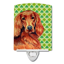 Load image into Gallery viewer, Irish Setter St. Patrick's Day Shamrock Portrait Ceramic Night Light LH9209CNL