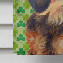 Load image into Gallery viewer, Dachshund St. Patrick's Day Shamrock Portrait Flag Canvas House Size
