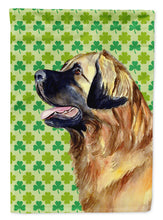 Load image into Gallery viewer, Leonberger St. Patrick's Day Shamrock Portrait Flag Canvas House Size