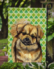Load image into Gallery viewer, Tibetan Spaniel St. Patrick's Day Shamrock Portrait Garden Flag – Decorative Outdoor Yard Flag