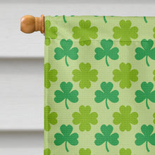 Load image into Gallery viewer, Pomeranian St. Patrick's Day Shamrock Portrait Flag Canvas House Size