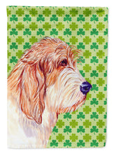 Load image into Gallery viewer, Petit Basset Griffon Vendeen St. Patrick's Day Shamrock Garden Flag – Decorative Outdoor Yard Flag