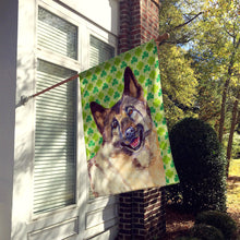 Load image into Gallery viewer, Norwegian Elkhound St. Patrick's Day Shamrock Portrait Flag Canvas House Size