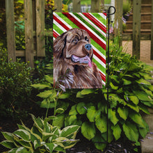 Load image into Gallery viewer, Newfoundland Candy Cane Holiday Christmas  Garden Flag – Decorative Outdoor Yard Flag