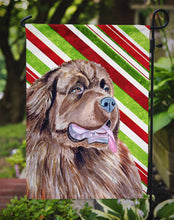 Load image into Gallery viewer, Newfoundland Candy Cane Holiday Christmas  Garden Flag – Decorative Outdoor Yard Flag