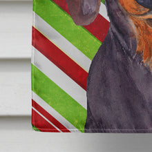 Load image into Gallery viewer, Dachshund Candy Cane Holiday Christmas  Flag Canvas House Size