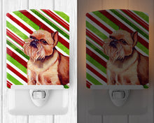 Load image into Gallery viewer, Brussels Griffon Candy Cane Holiday Christmas Ceramic Night Light LH9224CNL
