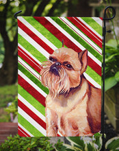 Load image into Gallery viewer, Brussels Griffon Candy Cane Holiday Christmas  Garden Flag – Decorative Outdoor Yard Flag