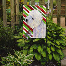 Load image into Gallery viewer, Westie Candy Cane Holiday Christmas  Garden Flag – Decorative Outdoor Yard Flag