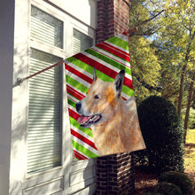 Load image into Gallery viewer, Australian Cattle Dog Candy Cane Holiday Christmas  Flag Canvas House Size