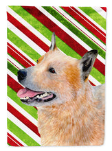 Load image into Gallery viewer, Australian Cattle Dog Candy Cane Holiday Christmas  Garden Flag – Decorative Outdoor Yard Flag