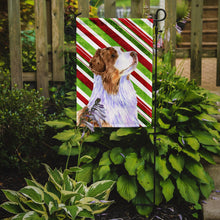 Load image into Gallery viewer, Australian Shepherd Candy Cane Holiday Christmas  Garden Flag – Decorative Outdoor Yard Flag