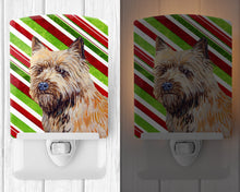 Load image into Gallery viewer, Cairn Terrier Candy Cane Holiday Christmas Ceramic Night Light LH9230CNL