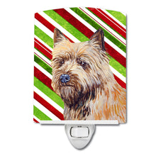Load image into Gallery viewer, Cairn Terrier Candy Cane Holiday Christmas Ceramic Night Light LH9230CNL