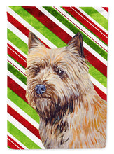 Load image into Gallery viewer, Cairn Terrier Candy Cane Holiday Christmas  Garden Flag – Decorative Outdoor Yard Flag