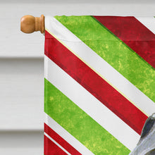 Load image into Gallery viewer, Flat Coated Retriever Candy Cane Holiday Christmas  Flag Canvas House Size