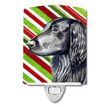 Load image into Gallery viewer, Flat Coated Retriever Candy Cane Holiday Christmas Ceramic Night Light LH9231CNL