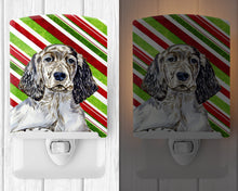 Load image into Gallery viewer, English Setter Candy Cane Holiday Christmas Ceramic Night Light LH9232CNL