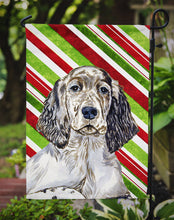 Load image into Gallery viewer, English Setter Candy Cane Holiday Christmas  Garden Flag – Decorative Outdoor Yard Flag