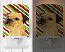 Load image into Gallery viewer, Border Terrier Candy Cane Holiday Christmas Ceramic Night Light LH9233CNL