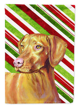 Load image into Gallery viewer, Vizsla Candy Cane Holiday Christmas  Garden Flag – Decorative Outdoor Yard Flag