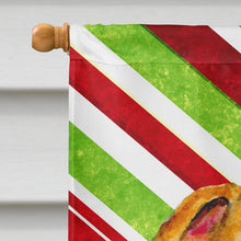 Load image into Gallery viewer, Whippet Candy Cane Holiday Christmas  Flag Canvas House Size