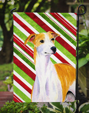 Load image into Gallery viewer, Whippet Candy Cane Holiday Christmas  Garden Flag – Decorative Outdoor Yard Flag