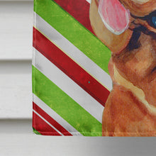 Load image into Gallery viewer, Bloodhound Candy Cane Holiday Christmas  Flag Canvas House Size