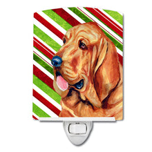 Load image into Gallery viewer, Bloodhound Candy Cane Holiday Christmas Ceramic Night Light LH9241CNL