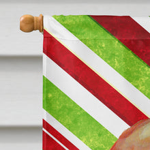 Load image into Gallery viewer, Basset Hound Candy Cane Holiday Christmas  Flag Canvas House Size