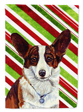 Load image into Gallery viewer, Corgi Candy Cane Holiday Christmas  Garden Flag – Decorative Outdoor Yard Flag
